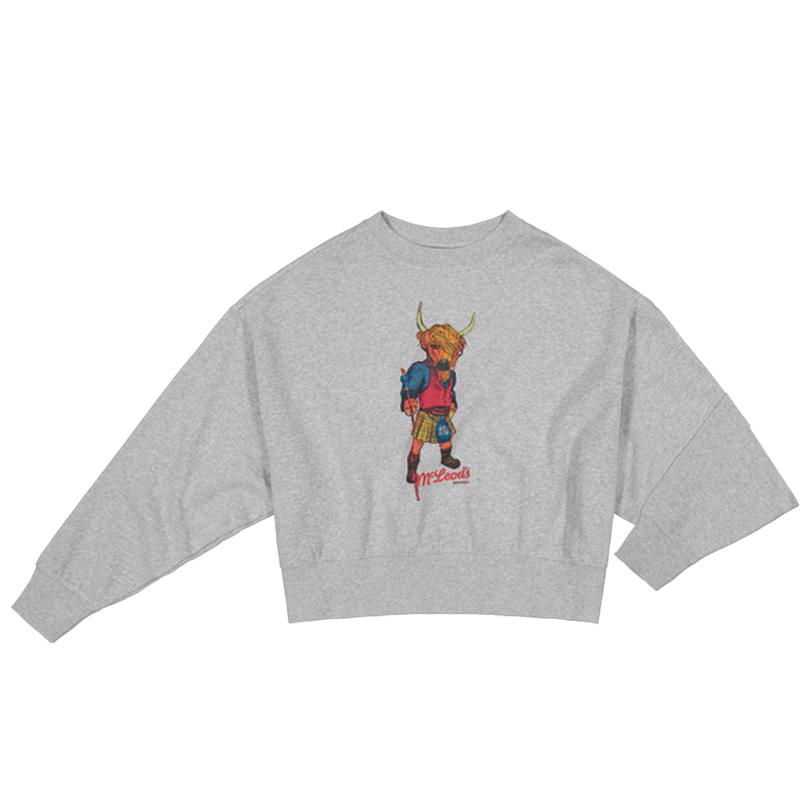 Women's Mac The Bull Crop sweater - Grey marle