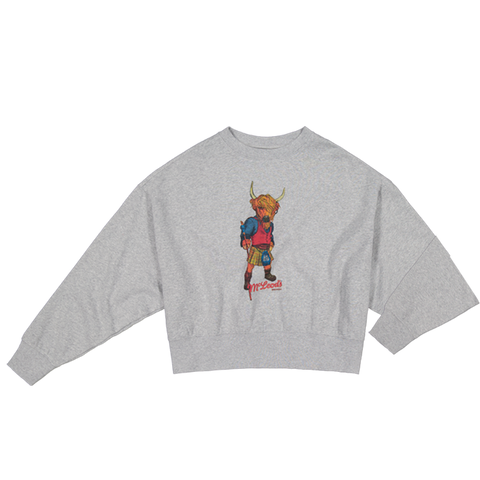 Mac The Bull Crop sweater - Grey marle
