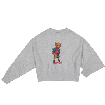 Women's Mac The Bull Crop sweater - Grey marle