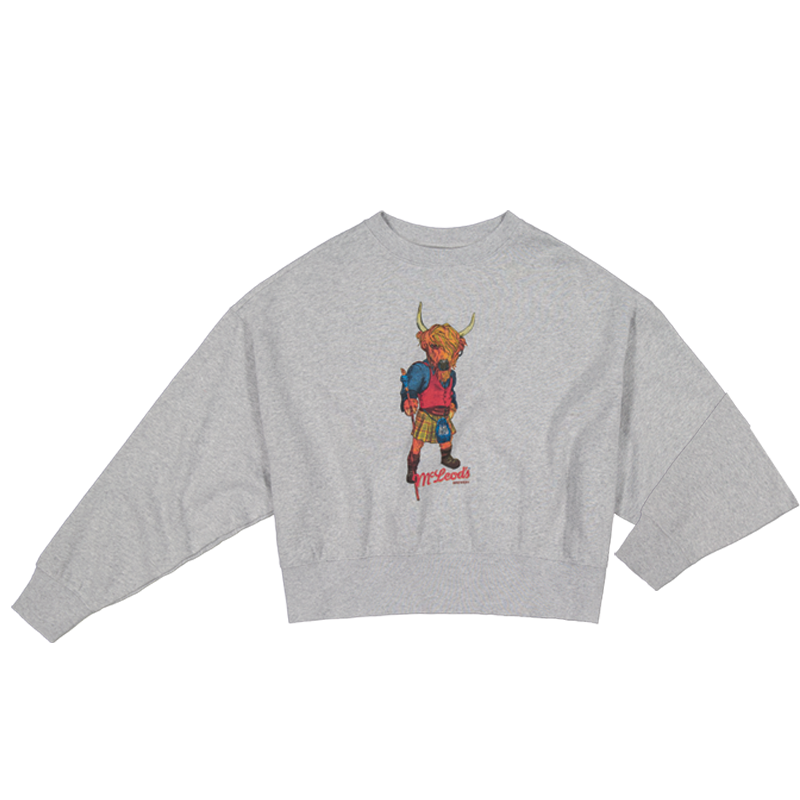 Mac The Bull Crop sweater - Grey marle
