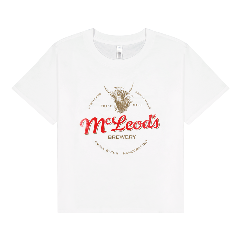Classic logo white cropped tee